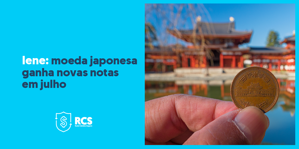 foto mostra a moeda japonesa