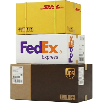 caixas dhl fedex e ups